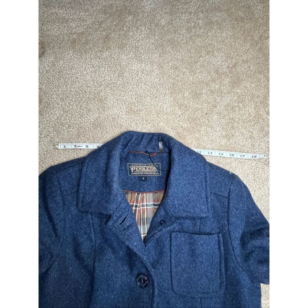 Pendleton Women’s Wool Jacket Blue Plaid Lined Size 6 Vintage - Picture 9 of 13